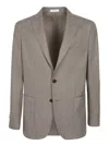 Boglioli Beige Hopsack Jacket In Gray