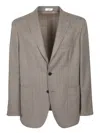 Boglioli Beige Hopsack Jacket In Gray