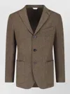 Boglioli Tailored Blazer Herringbone Pattern Front Pockets In Blue