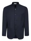 Boglioli Blue Hopsack Jacket In Black