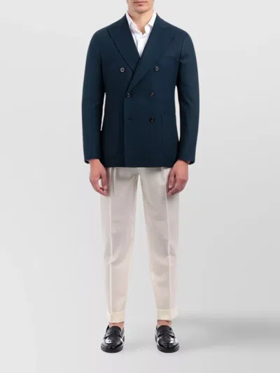 Boglioli Tailored Double-breasted Outerwear Piece In Green