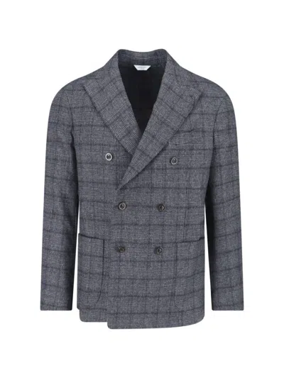 BOGLIOLI TAILORED GREY JACKET WITH MINIMALIST DESIGN