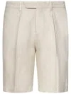 Boglioli Tailored Knee-length Beige Bermuda Shorts