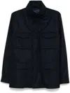 Boglioli Utility Jacket With Four Front Pockets In Blue