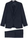 Boglioli Striped Double-breasted Virgin Wool Suit In Blue
