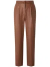 Shop Boglioli Tapered Trousers In Brown