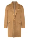 Boglioli Three-button Brushed Cashmere Coat In Brown