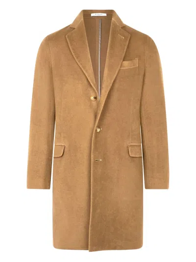BOGLIOLI THREE-BUTTON BRUSHED CASHMERE COAT