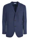 Boglioli Three-button Patch-pocket Jacket In Blue