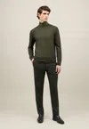Boglioli Tinto Velo Cashmere Turtleneck In Green