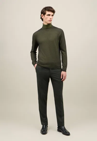 Boglioli Tinto Velo Cashmere Turtleneck In Green