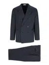 Boglioli Double-breasted Suit - Navy In Gray