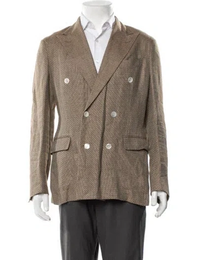 Pre-owned Boglioli Tweed Pattern Blazer In Neutrals