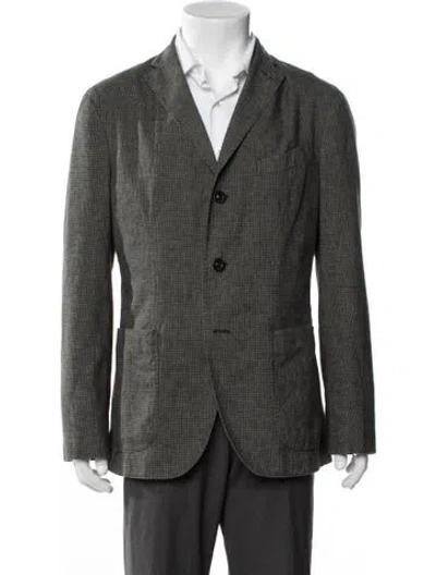 Pre-owned Boglioli Tweed Pattern Blazer W/ Tags In Green