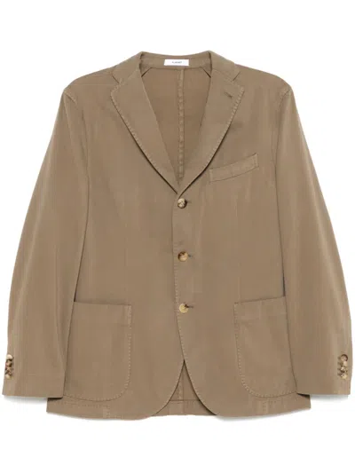 Boglioli Twill Blazer In Neutrals