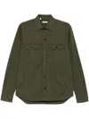 Boglioli Twill Shirt Jacket In Green