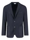 Boglioli Two-button Patch-pocket Blazer In Gray