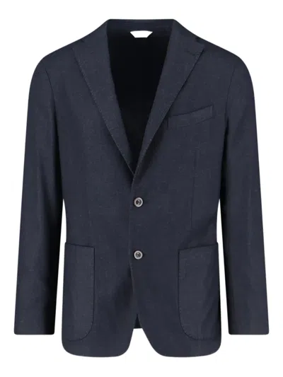 Boglioli Two-button Patch-pocket Blazer In Gray