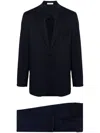 Boglioli Striped Double-breasted Virgin Wool Suit In Blue