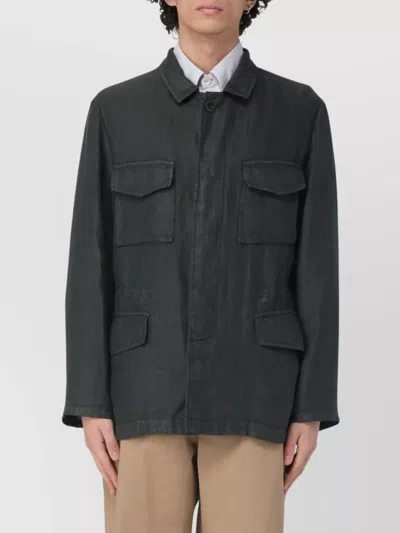 Boglioli Utility Jacket Featuring Four Pockets In Animal Print