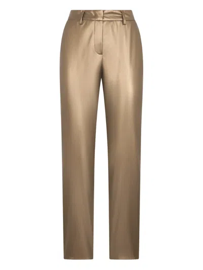BOGLIOLI VEGAN LEATHER METALLIC TROUSERS