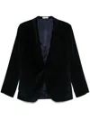 Boglioli Velvet Blazer In Blue