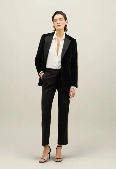 Boglioli Velvet Giulia Tux Blazer In Black