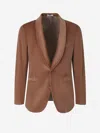 Boglioli Velvet Tuxedo Americana In Brown