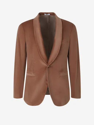 Boglioli Velvet Tuxedo Americana In Brown