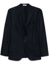 Boglioli Single-breasted Twill Blazer In Blue