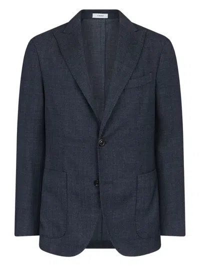 Boglioli Virgin Wool-blend Blazer In Blue