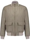 Boglioli Virgin Wool Bomber Jacket In Brown