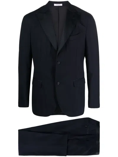 Boglioli Virgin-wool Dinner Suit In Blue