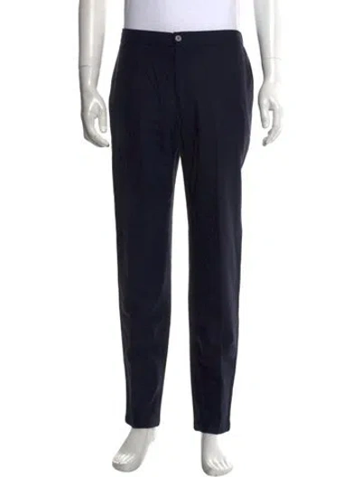 Pre-owned Boglioli Virgin Wool Dress Pants In Black/blue