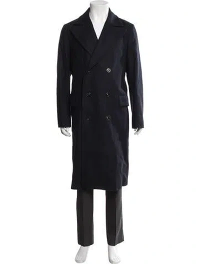 Pre-owned Boglioli Virgin Wool Overcoat In Blue