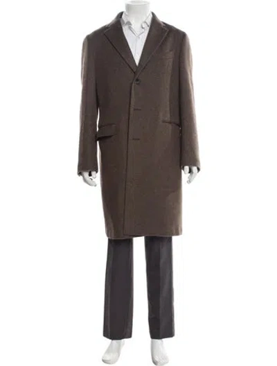 Pre-owned Boglioli Virgin Wool Overcoat In Brown