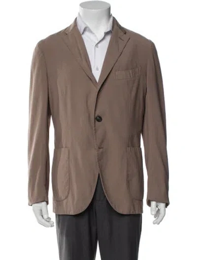 Pre-owned Boglioli Virgin Wool Peacoat In Brown