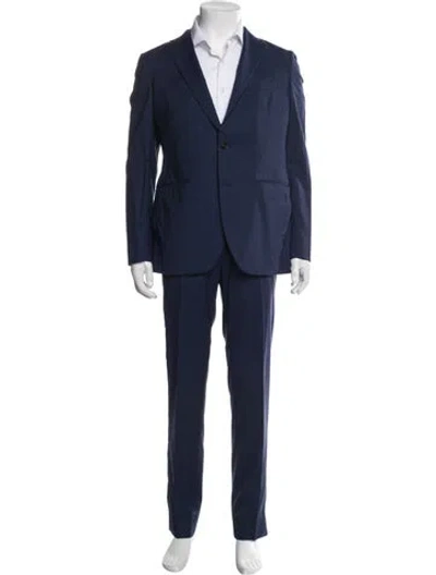 Pre-owned Boglioli Virgin Wool Two-piece Blazer In Blue