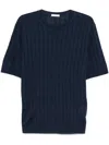 Boglioli Wide-ribbed T-shirt In Blue