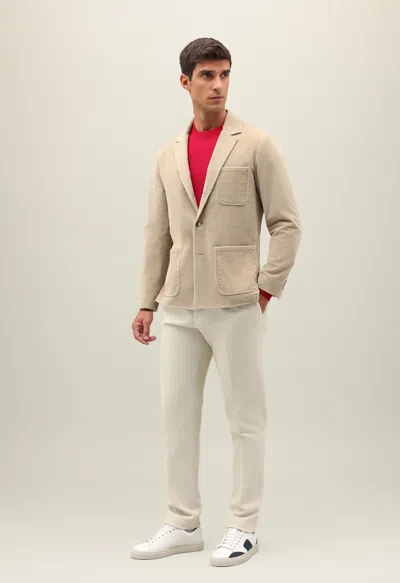 Boglioli Wide Wale Corduroy Picasso Jacket In Beige