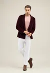 Boglioli Wide Wale Corduroy Picasso Jacket In Bordeaux