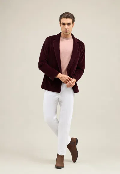 Boglioli Wide Wale Corduroy Picasso Jacket In Bordeaux