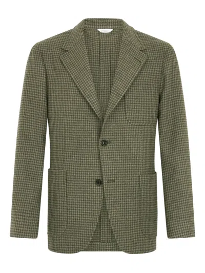 Boglioli Windsor Houndstooth Jacket In Green