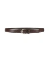 Boglioli Woman Belt Dark Brown Size 39.5 Leather In Brown