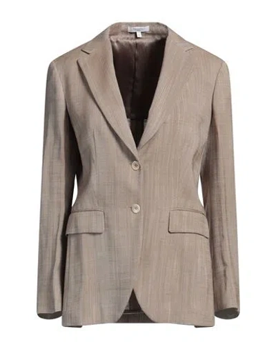 Boglioli Woman Blazer Beige Size 4 Silk In Neutral