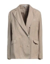 Boglioli Woman Blazer Beige Size 8 Cotton, Hemp