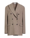 Boglioli Woman Blazer Camel Size 8 Virgin Wool, Cashmere In Brown