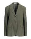 Boglioli Woman Blazer Military Green Size 4 Silk