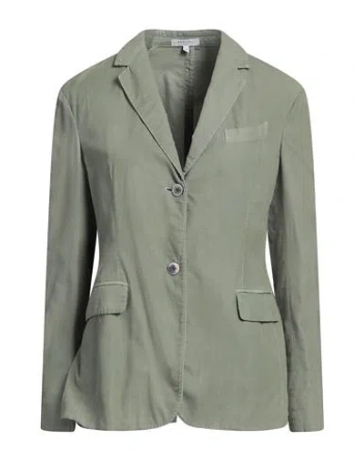 Boglioli Woman Blazer Military Green Size 4 Silk
