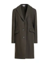 Boglioli Woman Coat Dark Green Size 10 Wool, Polyamide In Gray